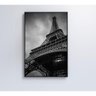 Quadro Torre Eiffel Preto E Branco 60x90 Cm Tecido Canvas - 1