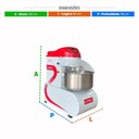 Ver imagem 2 de Amassadeira Espiral Masseira Industrial 40kg Epóxi 2 Vel Trifásica Ae 40 G2 Painel+ 380t - Gpaniz