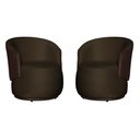 Ver imagem 1 de Kit 2 Poltronas para Recepção Confortável Orgânica - Veludo - Sv Decor:marrom