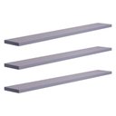 Ver imagem 2 de Kit 3 Prateleiras 70 X 20cm Cinza Claro Suporte Invisível