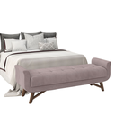 Ver imagem 4 de Puff Recamier Belmonte 1,60cm para Quarto em Veludo Lavanda - Larbelle