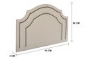 Ver imagem 2 de Cabeceira Solteiro Provençal Dupla 90x60 Courino Off White