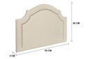 Ver imagem 2 de Cabeceira Solteiro Provençal 90x60cm Suede Off White - Prata