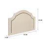 Cabeceira Solteiro Provençal 90x60cm Suede Off White - Fumê - 2