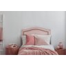 Cabeceira Solteiro Curva 90x60cm Courino Rosa - Tachas Fumê - 1