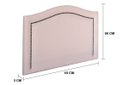 Ver imagem 2 de Cabeceira Solteiro Curva 90x60cm Courino Rosa - Tachas Fumê