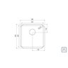 Cuba de Embutir 34x40cm Undermount Aço Inox PRIME - 4