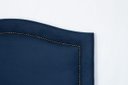 Ver imagem 3 de Cabeceira Solteiro Curva 90x60cm Suede Azul - Tachas Fumê