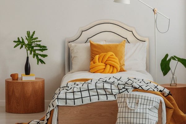 Cabeceira Solteiro Provençal Dupla 90x60 Suede Off W. - Fumê - 1