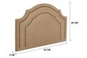 Ver imagem 2 de Cabeceira Solteiro Provençal Dupla 90x60 Suede Bege - Fumê