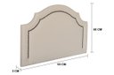 Ver imagem 2 de Cabeceira Solteiro Provençal 90x60cm Courino Offwhite - Fumê