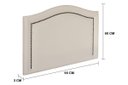 Ver imagem 2 de Cabeceira Solteiro Curva 90x60cm Courino Off White - Fumê