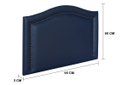 Ver imagem 2 de Cabeceira Solteiro Curva 90x60cm Courino Azul - Tachas Fumê