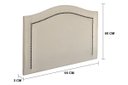 Ver imagem 2 de Cabeceira Solteiro Curva 90x60cm Suede Off White - Fumê