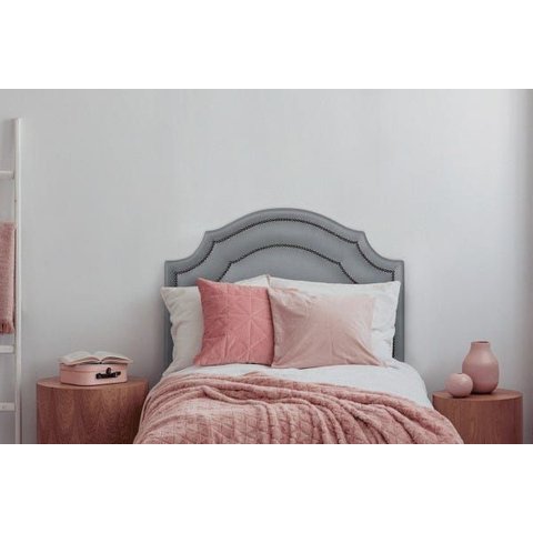 Cabeceira Solteiro Provençal Dupla 90x60 Courino Cinza