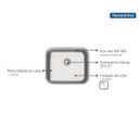 Ver imagem 3 de Cuba de Embutir 40x34cm Dora Aço Inox com Válvula 4 1/2 Polegadas PRIME