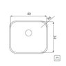 Cuba de Embutir 40x34cm Dora Aço Inox com Válvula 4 1/2 Polegadas PRIME - 4