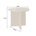 Ver imagem 4 de Mesa Lateral Elegante para Sala de Estar com Estilo Contemporaneo Off White Artely Delta