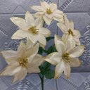 Ver imagem 2 de Buquê 5 Galhos Dourado Metalizados Natalino Kit 24pçs 30cm