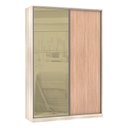 Ver imagem 1 de Guarda-roupa Solteiro 2 Portas De Correr 8 Cm Cumaru