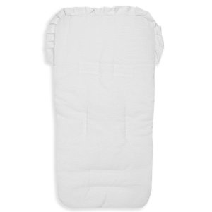 Capa de Carrinho Bebê 100% Algodão - Piquet Branco