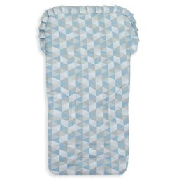 Capa de Carrinho Bebê 100% Algodão - Losango Azul - 1