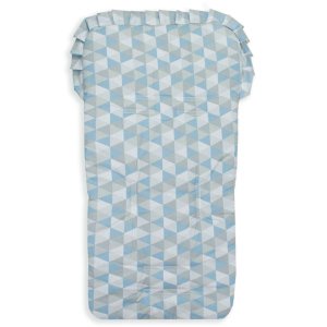 Capa de Carrinho Bebê 100% Algodão - Losango Azul