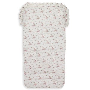 Capa de Carrinho Bebê 100% Algodão - Floral Ferrugem