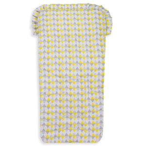Capa de Carrinho Bebê 100% Algodão - Losango Amarelo