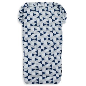 Capa de Carrinho Bebê 100% Algodão - Losango Azul Marinho