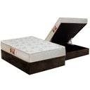 Ver imagem 1 de Cama Box Baú Casal: Colchão Espuma Castor D33 Sleep Max Relax + Base CRC Suede Brown(138x188)