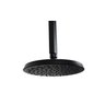 Ducha Redonda Preto Fosco 21 Cm em Abs C/ Cano de Teto 24 Cm - 3