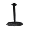 Ver imagem 1 de Ducha Redonda Preto Fosco 21 Cm em Abs C/ Cano de Teto 24 Cm