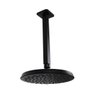 Ducha Redonda Preto Fosco 21 Cm em Abs C/ Cano de Teto 24 Cm - 1