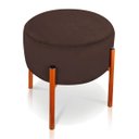 Ver imagem 3 de Kit 4 Puffs Iron Suede Base Metálica Cobre - Marrom