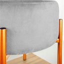 Ver imagem 5 de Kit 4 Puffs Iron Suede Base Metálica Cobre - Cinza
