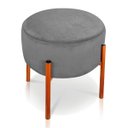 Ver imagem 3 de Kit 4 Puffs Iron Suede Base Metálica Cobre - Grafite