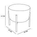 Ver imagem 7 de Kit 4 Puffs Iron Suede Base Metálica Cobre - Grafite