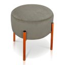 Ver imagem 3 de Kit 4 Puffs Iron Suede Base Metálica Cobre - Marrom Rato