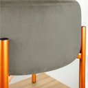 Ver imagem 5 de Kit 4 Puffs Iron Suede Base Metálica Cobre - Marrom Rato