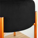Ver imagem 5 de Kit 4 Puffs Iron Suede Base Metálica Cobre - Preto