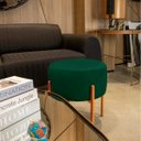 Ver imagem 2 de Kit 4 Puffs Iron Suede Base Metálica Cobre - Verde
