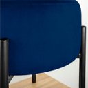 Ver imagem 5 de Kit 4 Puffs Iron Suede Base Metálica Preto - Azul Marinho