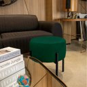 Ver imagem 2 de Kit 4 Puffs Iron Suede Base Metálica Preto - Verde
