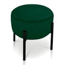 Ver imagem 3 de Kit 4 Puffs Iron Suede Base Metálica Preto - Verde