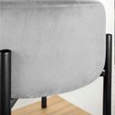 Ver imagem 5 de Kit 4 Puffs Iron Suede Base Metálica Preto - Cinza