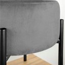 Ver imagem 5 de Kit 4 Puffs Iron Suede Base Metálica Preto - Grafite