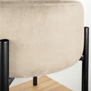 Ver imagem 5 de Kit 4 Puffs Iron Suede Base Metálica Preto - Marrom Rato