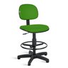 Cadeira Caixa Alta Secretária Couro Eco Verde Sapata Fixa - 1