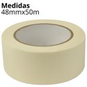Ver imagem 4 de Pincel Trincha 25mm para Pintura Multiuso Profissional + Pincel Trincha 50mm + Fita Crepe 48mmx50m